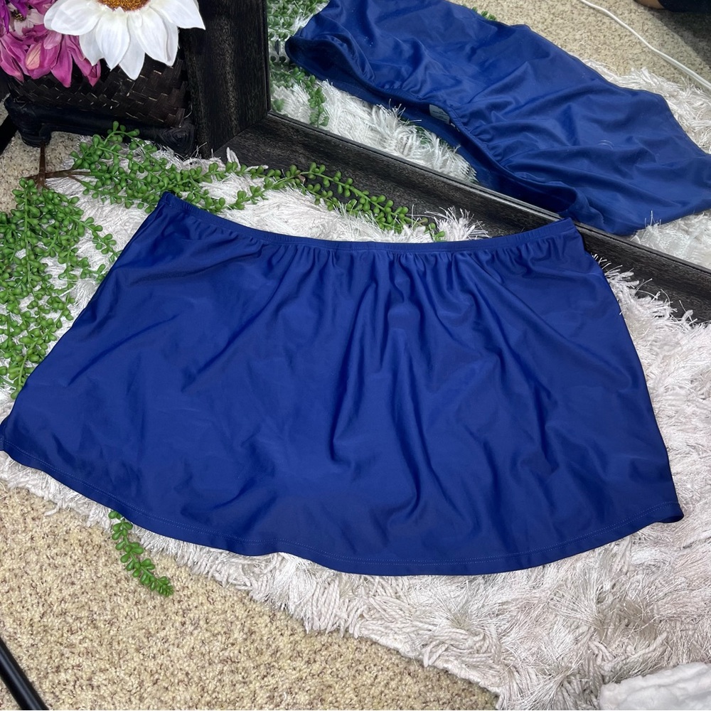🌼3/$30🌼intl Details Navy Blue Swim Mini Skirt Size XL